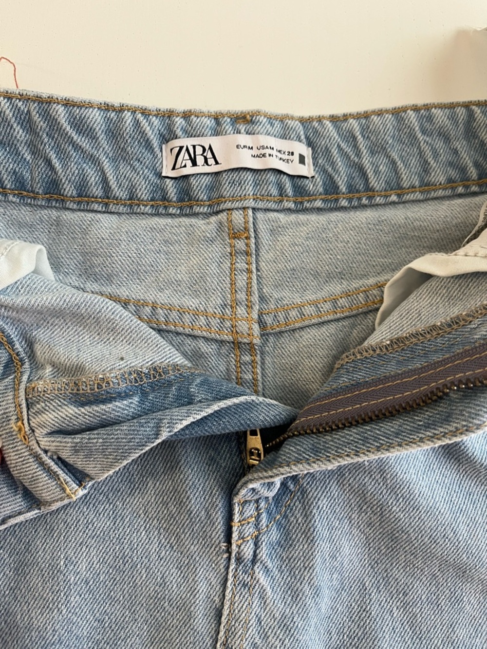 Zara Light Blue Denim Mini Skirt - Picture 4 of 4